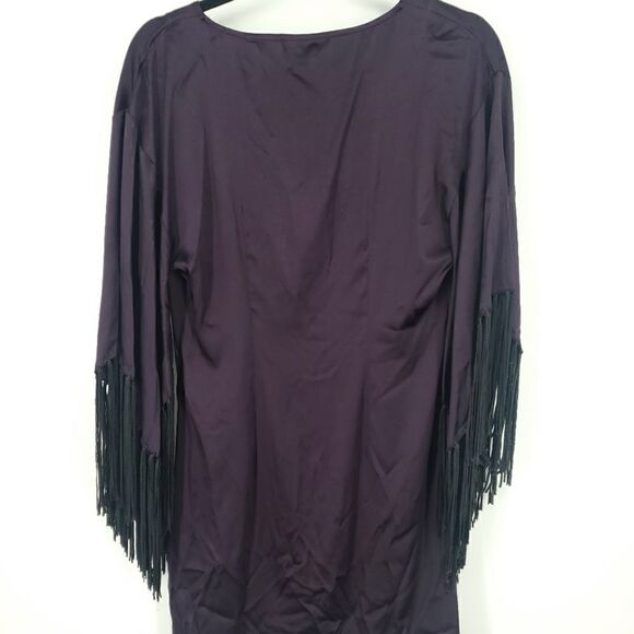 Halebob Silk Fringe Mini Dress XS Purple‎ - Picture 5 of 5